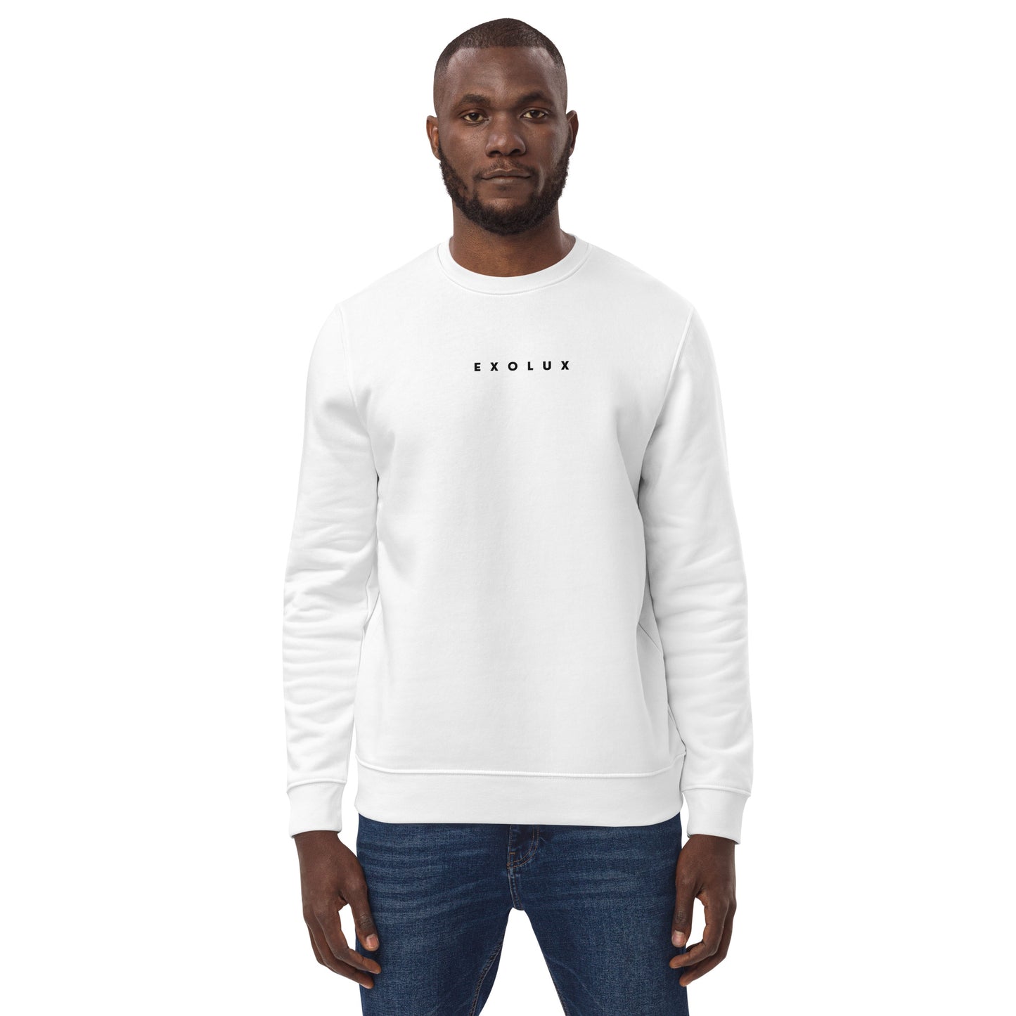 Signature Logo Unisex white eco sweatshirt